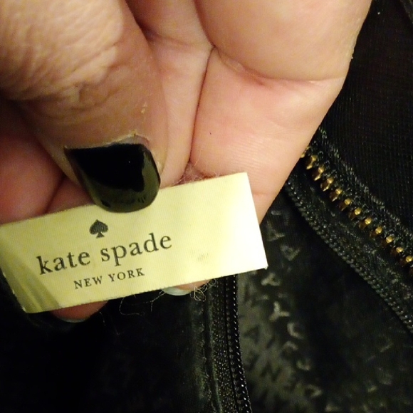 Kate Spade Classic Black Leather Tote - Picture 6 of 12